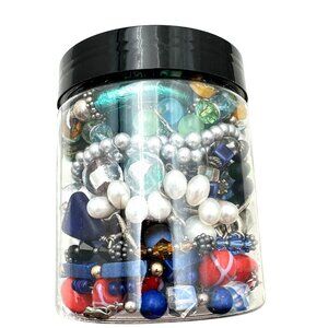 Mystery Jewelry Jar #45 Art Glass Gemstone Sterling Mixed Metals Bracelets